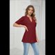 thumbnail image 4 of Camisas de Corta Abullonadas de Verano Rojo Vino XL, 4 of 8