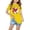 Yellow, variant on Red Kids Clothes Cotton Floral Crew Neck Short Sleeve 3-7y Daily Life Tee For Kids