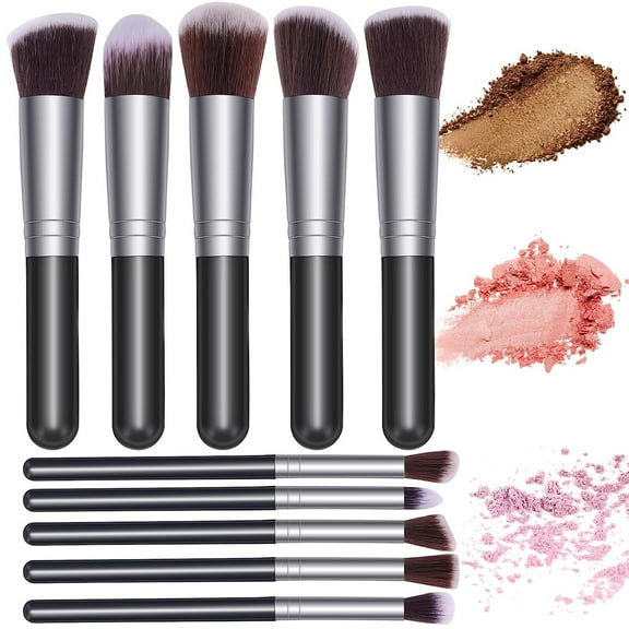 Wattne Makeup Brushes 14Pcs Professional Makeup Brush Set, Premium Synthetic Foundation Brushes Blending Face Powder Eye Shadows Make Up Brushes Kit with Bag