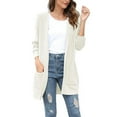 thumbnail image 3 of FOLUNSI Women's Hooded Long Sleeve Open Front Cardigan Long Sweaters with Pockets S-XL, 3 of 7