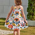 thumbnail image 6 of XUNKUSGA Girls Summer Dresses Casual Floral Boho Square Neck Midi Dress Spaghetti Straps Floral Tiered Sundress Smocked Shirred Party Dress 2-12 Years, 6 of 6