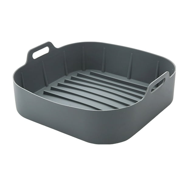 Molde de silicona para hornear, genérico, revestimiento de silicona para freidoras de aire de 4 a 6 cuartos, gris, L