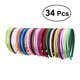 thumbnail image 1 of 34pcs 1cm Width Satin Headband Beautiful Flexible Satin Covered Headbands for Women Girls Ladies (34 Colors), 1 of 5