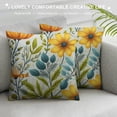 thumbnail image 3 of PRATYUS Colorful Floral Pillow Cover Abstract Yellow Flower Green Branches Blue Leaves Red Fruit Spring Modern Decorative Throw Pillow Covers Cushion Case for Sofa Couch 22x22in, 3 of 5