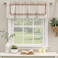 thumbnail image 2 of 2 Pack Valances for Window, Pink Floral Short Curtains for Kitchen Bedroom Living Room, Spring Farmhouse Flowers Watercolor Rod Pocket Small Window Treatment Valance Drapes 42 x 12 Inch, 2 of 8