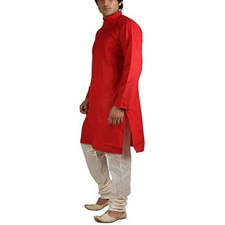 

Royal Men s Cotton Kurta Pyjama Set (ROYAL_151_Red_X-Large)