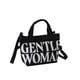 thumbnail image 5 of GentleWoman doble cara letras impresas mini lienzo bolsas de las mujeres nuevas cien hombro crossbody bolsa, 5 of 6