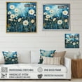 thumbnail image 4 of Designart "Blue Dandelion landscape Pointillism Dot I" Landscapes Floater Framed Wall Decor, 4 of 7