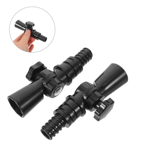 FUTUREORYY Black Plastic Broom Pole Adapter with Flexible Swivel Joint for Extension Poles