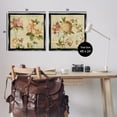 thumbnail image 3 of Stupell Industries Vintage French Floral with Script Botanical & Floral Painting Black Floater Framed Canvas Art Print Wall Art, 25 x 25, Set of 2, 3 of 9