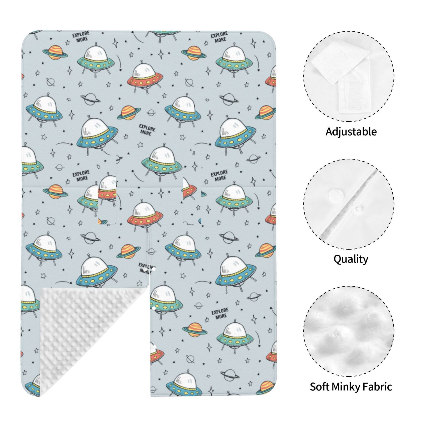 Naloa Spaceship Baby Car Seat Cover, Breathable Baby Carrier Cover, Multiuse Baby Carrier Cover & Nursing Breastfeeding Cover