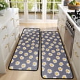 thumbnail image 4 of Kitchen Rugs Sets Of 2,Gray Daisy Flower Pattern Anti Fatigue Kitchen Mat Rugs Non Slip Washable,Decorative Kitchen Floor Mats for Kitchen,Sink,Laundry,17"x47"+17"x47", 4 of 5