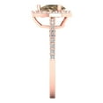 thumbnail image 3 of Halo Engagement Ring for Women - 0.755ct Simulated Champagne Diamond in 14K Rose Gold Promise Ring, 3 of 6