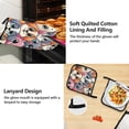 thumbnail image 4 of 5 Pcs Kitchen Set Heat Resistant Oven Mitts and Non-Slip Pot Holders with Adjustable Cooking Apron Cute Dogs Head, 4 of 6
