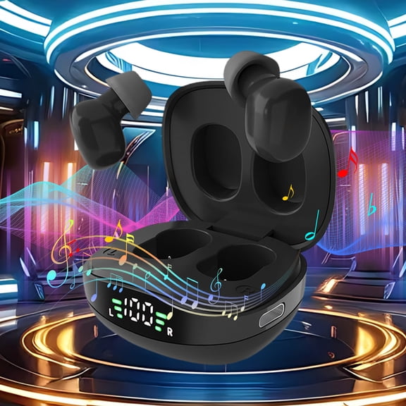 Hybrid Active Noise Cancelling Wireless Earbuds, 6 Mics ENC Clear Call, IPX8 Waterproof, in Ear Bluetooth 5.3 Headphones Stereo Bass Ear Buds 59H Playtime with LED Display 32 EQs via APP,A
