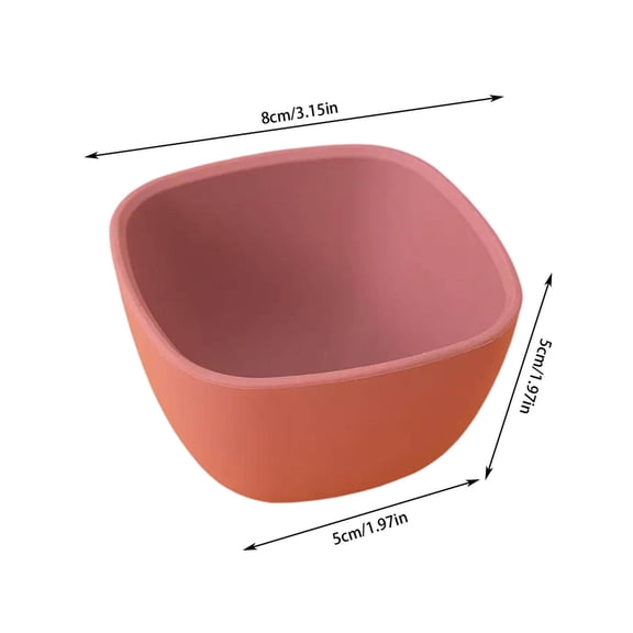 Beautynvta Silicone Feeding Bowl, Mini Prep Bowl, Snack Containers, Small Square Food Containers, Fruit Containers for Lunch, Stackable Lunch Containers