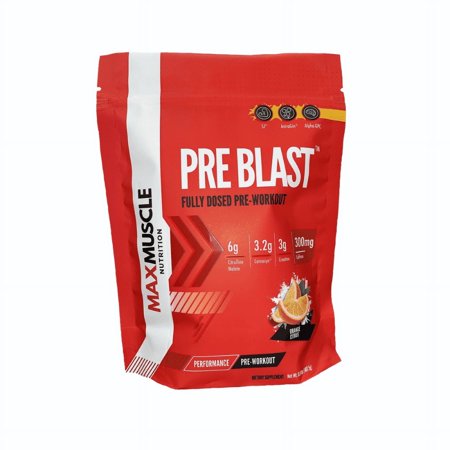 Max Muscle Sports Nutrition Pre Blast Fully Dosed Pre-Workout, 25 Servings