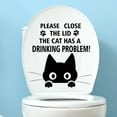 thumbnail image 6 of JoyMoreHome Cat Toilet Cover Sticker Decals,Cute Cat Waterproof Toilet Lid Tank Seat Decals Cistern Self-Adhesive Bathroom Wall Sticker, 6 of 6