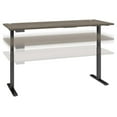 thumbnail image 2 of Pemberly Row 72W x 30D Adjustable Desk in Modern Hickory - Engineered Wood, 2 of 13