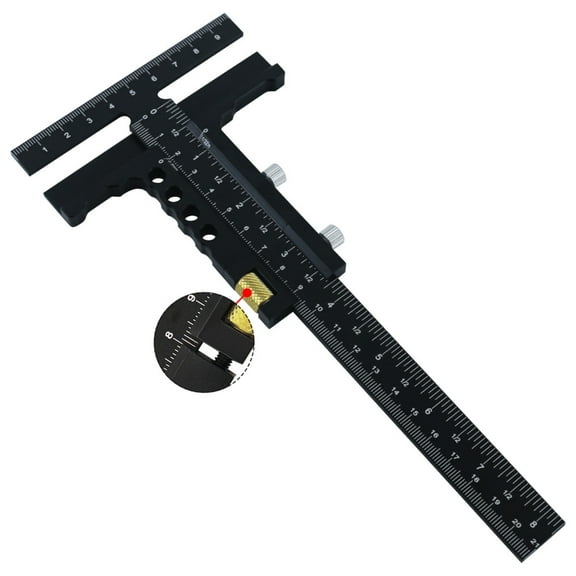 Necvior Marking Gauge Measurement Tool Sliding Scribing Ruler Professional Scriber Gauge