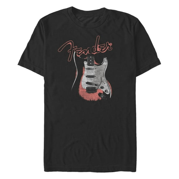 Men's Fender Distressed Red Guitar Graphic T-Shirt