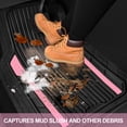 thumbnail image 5 of Auto Drive 4-Piece Black & Pink Heavy Duty Rubber Car Floor Mats, All Weather Universal Trim-to Fit for Car, SUV and Truck Mats, 5 of 8