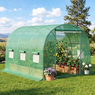 KING BIRD Upgraded 15x6.6x6.6FT Large Walk-in Greenhouse w