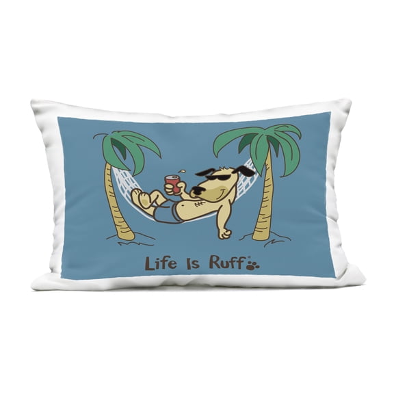 Stupell Industries Tropical Dog on Hammock Design by LIR Outdoor Printed Pillow