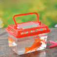 thumbnail image 1 of Tanque de plástico grande, mediano y pequeño para tortugas, tanque para peces de colores, caja de alimentación para reptiles, caja de transporte transparente portátil, caja para tortugas, 1 of 5