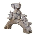 thumbnail image 2 of deevoka Elephant Sculpture Collectible Resin Elephant Statue for Desk Home Bookshelf Gray, 2 of 9
