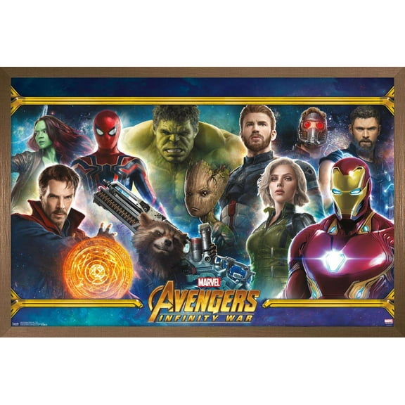 Marvel Cinematic Universe - Avengers - Infinity War - Team Wall Poster, 22.375" x 34", Framed