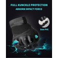 thumbnail image 3 of Tactical Gloves for Men, Motorcycle Gloves Hard Shell Knuckle Protection Leather Palm Shooting Gloves for Airsoft Paintball Shooting Climbing Training Riding, 3 of 6