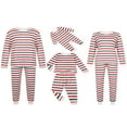 thumbnail image 1 of Noël Parent-Enfant Pyjama Ensemble Mode Rayé à Manches Longues Sleepwear Pull avec Pantalon Nouveau, 1 of 9