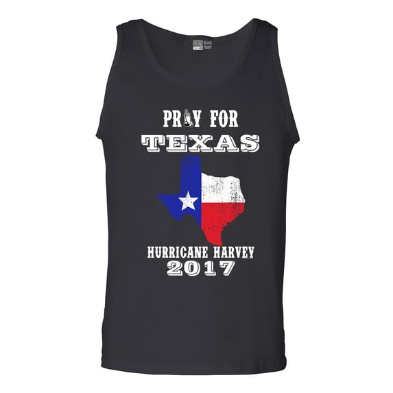Pray for Texas Map Hurricane Harvey Survivor 2017 DT Adult Tank Top