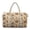 Autumn Capybara Print, variant on Large Sage Green Tropical Floral Quilted Duffle Bag for Women, Weekender Travel Bag Carry On Tote with Zipper Pockets for Gym, Overnight Trips & Dance