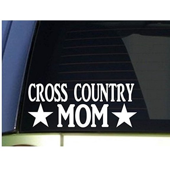 Cross Country Mom sticker *H315* 8.5 inch wide vinyl running shoes 5k 10k