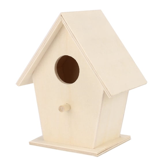 Bird House for Outside,Wooden Bird Houses,Unfinished Hanging Birdhouse,Garden Patio Decorative Nest Box Bird House,for Wrens, Swallows, Finches, Chickadee