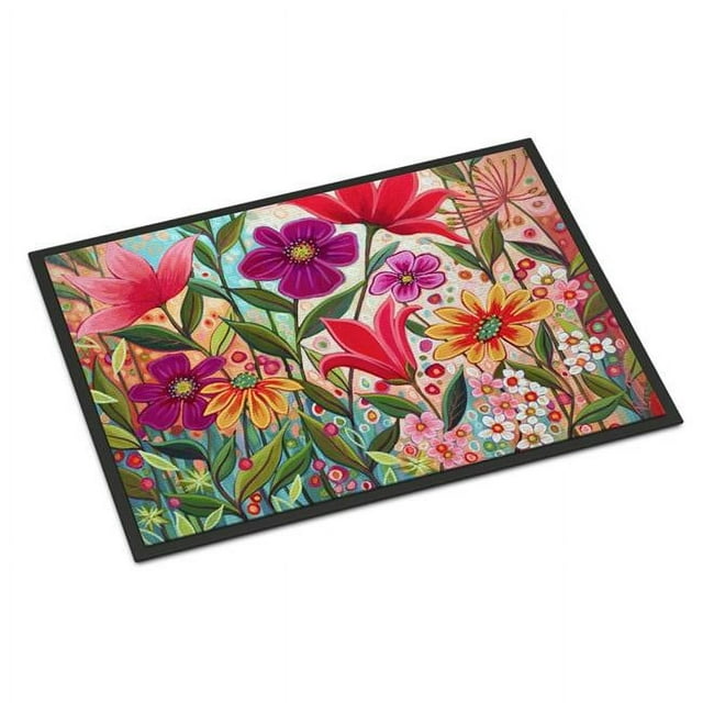 Carolines Treasures PPD3015MAT Tapis d'Intérieur Ou d'Extérieur à Fleurs de 18 x 27 Po