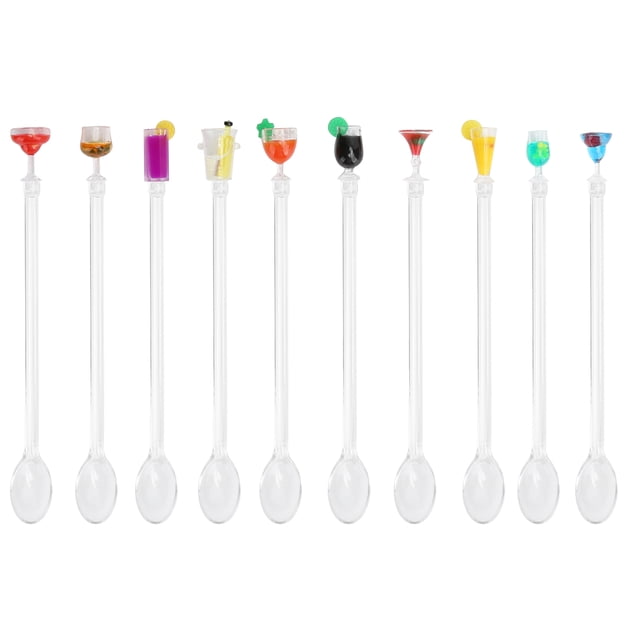 Cuchara de bar, 10 Uds., bonitos palitos para mezclar bebidas de cóctel, agitador de bebidas, diseñado a medida
