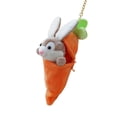 thumbnail image 2 of Detachable Carrot Shaped Plush Bag with Hidden Bunny Stuffed Doll Dual Purpose Decorative Plush Accessory, 2 of 7