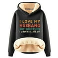 thumbnail image 2 of Aqestyerly Sweat à Capuche d'Hiver Chaud pour Femmes avec Poche Manches Longues, 2 of 3