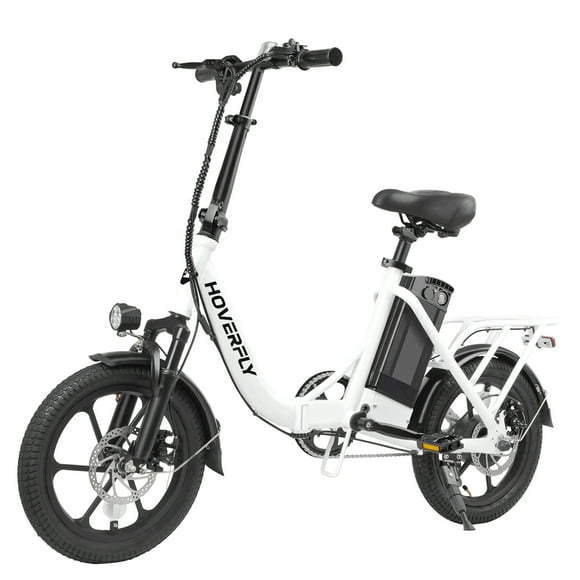 Gotrax OTTO Foldable Electric City Bike, 350W Motor, 40KM Range, 25KM/H Top Speed, Lightweight Commuter eBike, White