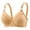 Beige, variant on Censtreet Women's Flexible Soft Cotton Wireless No Wire Soft Pad T Shirt Bra Solid Color Underwear