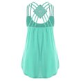 thumbnail image 2 of MSJUHEG Camisole Tops for Women Tank Top for Women Going Out Tops for Women Sleeveless Tops for Women Womens Tops Bandages Vest Top High Low Tank Top Polyester 1PC Top Sky Blue 3Xl, 2 of 4