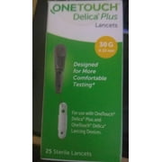 OneTouch Delica Plus (30G,0.32 MM) 25 Sterile Lancets | FREE SHIPPING