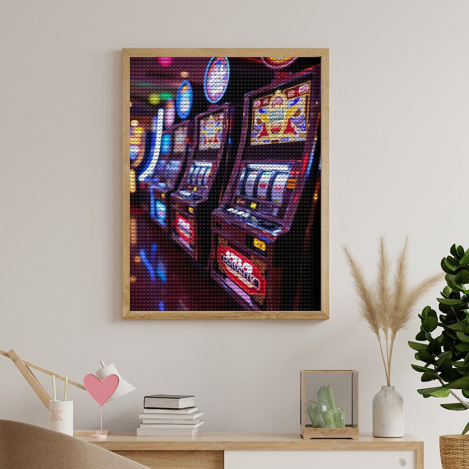 Diamond Art Kits for Adults, Arcade Gaming Machines Casino Lights 5D Diamond Painting Kits for Adults Beginners, DIY Full Drill Diamond Painting, Gem Art and Crafts 12x16