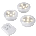 thumbnail image 1 of Ensemble de 4 Lumières Poussoirs Led sous-Armoire Lumière Blanc Chaud avec Télécommande, 1 of 7