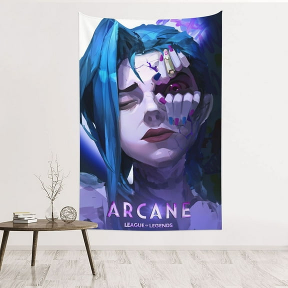 Wall Hanging Decoration Tapestry, Arcane Blue Jinx Art Poster For Living Room Home Decor 60x40 Inches