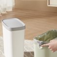 thumbnail image 4 of Yuarrent Contenedor de basura para cocina y baño con trampa de anillo sin presión y bolsa de basura con trampa de anillo sin presión Suministros de limpieza para el hogar Verde cálido, 4 of 6