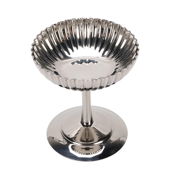 Yajisi Stainless Steel Footed Ice Cream Cup, French Style Dessert Bowl for Pudding & Fruit, 4.33 x 3.94 x 3.94 Inches